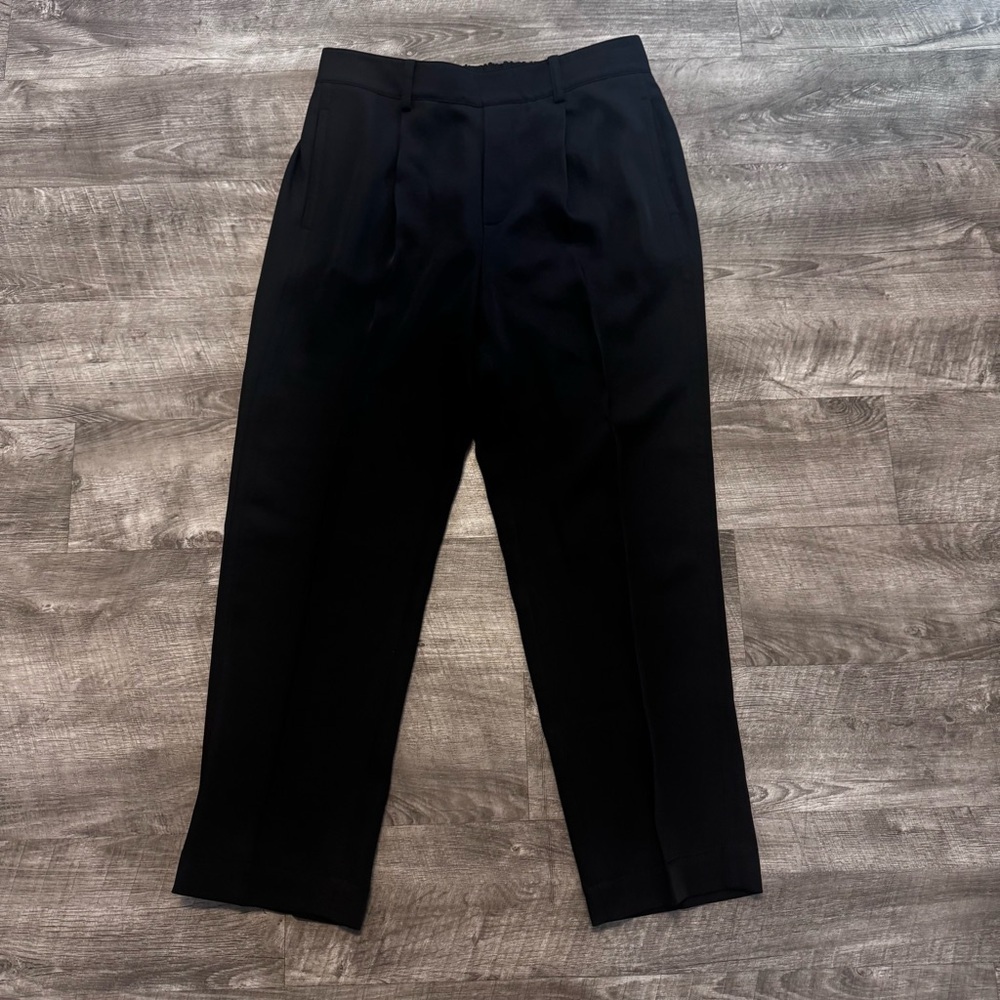 Vince Tapered Black Pull On High Rise Straight Leg Pockets Pants Womens Sz. M